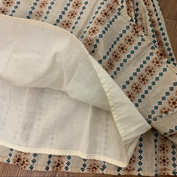 *NWT* Aztec Print Layered Cotton Mini Skirt - Picture 3 of 6